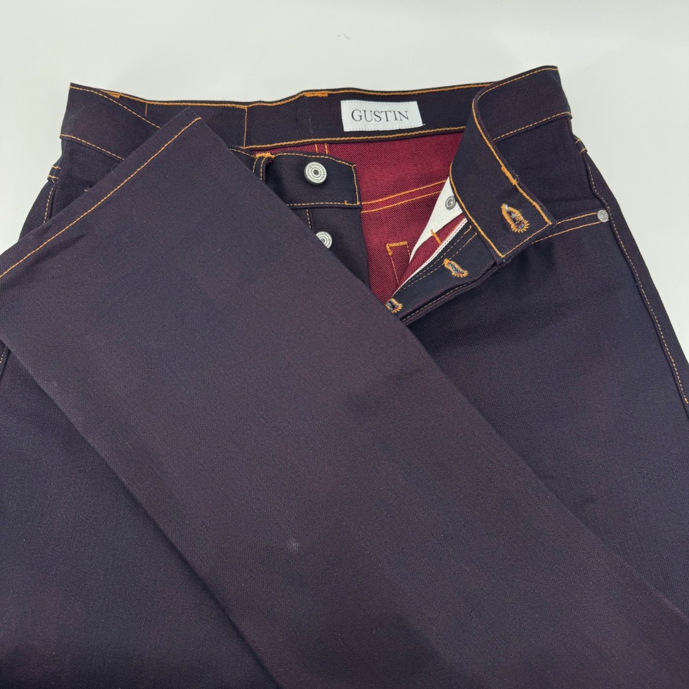 Gustin Jeans Men's 32x34 Red Fire Straight fit Selvedge Denim #321 USA